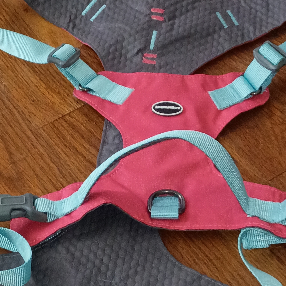 Dog Harness ,Size m.   - Pink and Blue